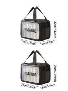 干湿分离双层极具吸引力的旅行便携式收纳袋防水化妆包干湿分离游泳健身包洗漱包用于旅行收纳袋、化妆包、化妆包、度假收纳包、大容量化妆品收纳包化妆盒，用于口红、刷子、护肤品、手机、硬币、小物品，用于家庭、礼物、度假和节日万圣节圣诞节多功能用途、波西米亚风、用于假日海滩、浴室收藏、卧室收藏、大容量 - 黑色 - 查看 16