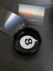 Kreative Keramikaschenbechern, Billard Schwarz 8 Aschenbecher, hochwertige Keramikdekoration