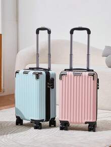16-Inch Carry-On Luggage, Small Suitcase With Password Lock, Portable Handbag, Unisex Minimalist Design - Multicolor - View 6
