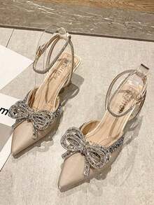 Zapatos de salón elegantes de tacón alto con detalle de lazo para mujer - Bajo - Ver 5