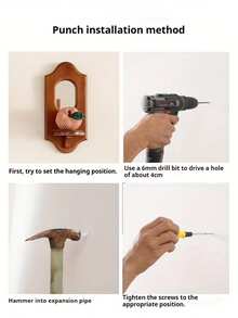 رف حائط ديكور - حامل شموع بطراز فرنسي، للغرفة المعيشية، غرفة النوم، المقهى (عيد الهالوين، عيد الميلاد، )، فن الحائط | رف نباتات خشبي لعرض الشموع | مرآة حائط عتيقة | هدية ترحيب ساحرة/منزلية - الشموع غير مشمولة