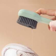 No-Mess Shoe Care Brush, 2-In-1 Liquid Applicator For Easy Shoe Polish & Cleaner Application, Multifunctional Tool With Soft Bristles For Leather, Suede & Sneaker Cleaning And Conditioning - Màu sắc ngẫu nhiên - Xem 4