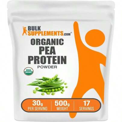 BulkSupplementscom Organic Pea Protein Powder - Plant Based &Amp; Vegan Protein Powder - Unflavored &Amp; Gluten Free, 30g Per Serving, 250g (88 Oz) (Pack Of 1)