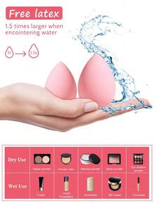 4PCS Makeup Sponge, Suitable For Cream And Powder Concealer, Loose Powder Makeup Applicator - Multicolor - View 10