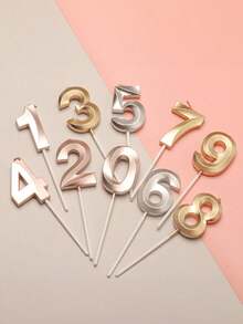 6pcs/Set 0-9 Number Candles, Birthday Candles, Christmas Candles For Cake Decoration And Party Supplies, Candle Holders, Christmas Decorations, Birthday Cake Party Baking Candle Accessories, Mother's Day, Christmas Gifts, Birthday Decorations, Candles, 30th Birthday Decorations, 18th Birthday Gifts, 60th Birthday Decorations, Happy Birthday, Diwali Decorations