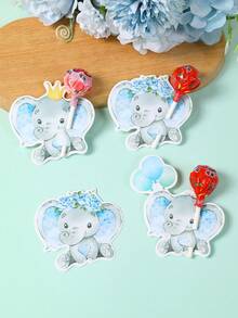 48 chiếc thẻ trang trí kẹo mút hình voi xanh, thẻ giấy đựng kẹo mút chủ đề động vật, thẻ đựng kẹo vui nhộn, đồ thủ công trang trí kẹo tự làm dễ dàng, trang trí tiệc tiết lộ giới tính, trang trí sinh nhật lần thứ nhất, trang trí tiệc mừng em bé chào đời, trang trí đám cưới, trang trí tiệc tùng. - Voi xanh - Xem 6