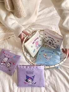 Sacoșă de cumpărături pliabilă Sanrio pentru familie, modele drăguțe de desene animate (Hello Kitty, My Melody, Kuromi), opțiune reutilizabilă, portabilă pentru cumpărături zilnice, elegantă pentru adolescenți, iubitori de Kawaii, material din poliester durabil, material rezistent la rupere, ușor de curățat