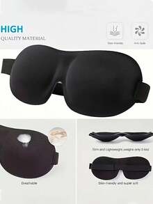 2-in-1 3D konturierte Schlafmaske, Unisex, entwickelt für Nickerchen und Schlaf, hilft gegen Müdigkeit, atmungsaktiv, lichtundurchlässig, weich und verstellbar, fördert tiefen Schlaf, geeignet für Reisen und kurze Nickerchen - Verschiedenfarbig - Übersicht 9