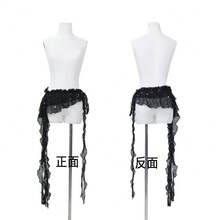 1 件闪亮爵士舞新款弗拉门戈荷叶边裙，街舞品牌飘逸流苏分层腰带，肚皮舞配饰美式臀部围巾，性感迷你裙适合舞台表演，适合夜总会、迪斯科、节日、派对、晚礼服配饰 - 彩色 - 查看 14