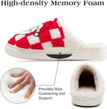 Women's Men's Heart Heart Slippers Strawberry Cherry Mushroom Slippers Evil Eye Slippers Cartoon Animal Cat Slippers Memory Foam Cozy Plush Slippers Couple Indoor Household Slippers