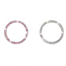 1pc Crystal Rhinestone Car Engine Start Stop Decoration Ring, Bling Car Interior Accessories For Women, Push To Start Button Cover Sticker, Automotive Decals Decorative Ring With Diamond Inlaid Crystal Ignition Ring White - Multicolor - View 21
