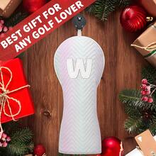 Vibrant Color Gradient Golf Club Head Cover - Protective Stylish Accessory For Golf Enthusiasts & Casual Players | Perfect For On-Course Matches, Daily Drills & Weekend Rounds - White - View 8