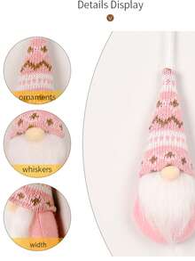 10pcs Set Of Handmade Christmas Tree Ornaments - Scandinavian Santa Elf Gnomes, Fabric Hanging Decorations For Holiday Home & Outdoor Festive Display Festive Christmas Gnome Ornaments Set - Classic Holiday Tree Decorations With Foliage, Red & White Checkered Bunting, And Festive Accents For Holiday & New Year Home Decor, Gnome Christmas Decorations Christmas Decoration Dwarf Small Pendant Knitted Hat Faceless Doll Pendant