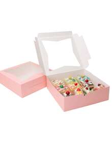 5pcs/10pcs/15pcs Valentine's Day Window Bread Boxes, Suitable For Macarons, Pastries, Chocolates, Cookies, Party, Birthday, Wedding - Paper - View 8
