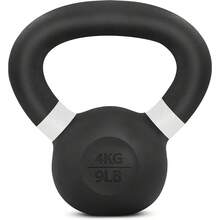 Powder Coated Cast Iron Kettlebell Strength Training Kettlebells Weight Set For Full Body Workout, Home Gym - A - White - 4 KG - 9 LB - View 1