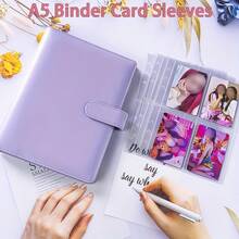 1Set Premium Multi-Functional A5 Photo Card Binder Photo Book, Sleek Album Design, Compact And Durable Organizer, PU Leather Binder Notebook Cover Loose-Leaf Organizer For Daily Planning And Note-Taking, Office Supplies, Ticket Card Collection Book