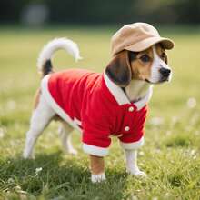 Lindo disfraz de perro, disfraz navideño, ropa para gato, disfraz para cachorro, sudaderas cálidas, ropa para cachorros - Rojo - Ver 5