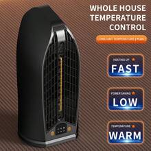 1 pièce Radiateur électrique portable oscillant automatique 1200W pour bureau/dortoir/voyage, chauffage rapide par PTC, puissant souffleur d'air chaud pour usage domestique - Prise de type UE C (220-240 V) - Voir 6