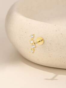 1Pc Hollow Lotus Butterfly 925 Sterling Silver Stud Earring Vintage Minimalist Jewelry Wedding Party Jewelry Gift For Her Fine Jewelry