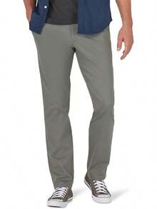 Men's Extreme Motion Flat Front Slim Straight Pant - Sỏi - Xem 1