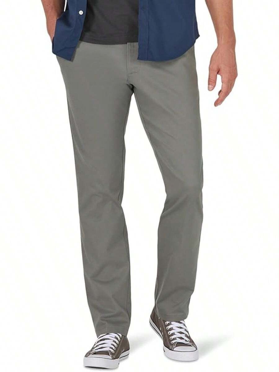 Men's Extreme Motion Flat Front Slim Straight Pant - Sỏi - Xem 1