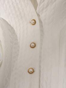 通勤装、百搭休闲单品、秋季女装、派对连衣裙、秋季外套、女士大衣、女士夹克、女士工装夹克、女士西装外套、西装外套、女士优雅休闲装、女士时尚工装。金属扣设计夹克 - 杏色 - 查看 4