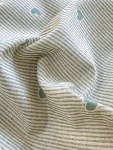 3pcs 100% Polyester Vintage Striped Heart Print Duvet Cover Set, 2 Pillow Shams + 1 Duvet Cover (No Bed Sheet) - Multicolor - View 6