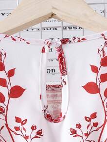 Tween Girls' Rose Embroidered Casual Dress, Autumn