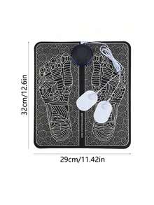 1 件遥控足部按摩器，EMS 足部按摩垫，自动足部经络按摩器，带脉冲功能