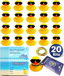Cruise Duck Tags Set Includes 20 Cruise Rubber Ducks Cruise Ships 20 20 Cruising Duck Card 20 Rubber Bands Cruise Ducks Hiding With Tags Cruise Game Party - 1 - View 8
