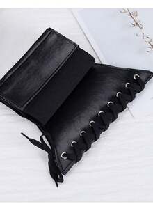 larrycard Women Corset Punk Black Wide Belt Leather Slimming Body Belts For Women Cummerbunds Elastic High Waist Belt Female Dress Corsets