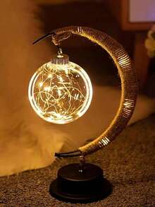 1pc Decorative Lamp, LED Rattan Atmosphere Lamp, Holiday Decoration Light, For Home Decor, Holiday Decoration, Kitchen Decor, Party Decor, Wedding Decor, Bedroom, Study, Living Room, Reading Room, Bar, School, Office, Bathroom, Suitable For Halloween, Christmas, Valentine's Day, Mother's Day, Can Be Used As Holiday Gift