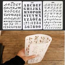 Alphabet And Number Stencils, Drawing Templates Mold, Reusable Plastic Art Craft Stencils For Journal,DIY, Craft, Project - Grey - View 5