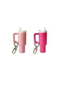 10/8/5/3/2pcs Mini Water Bottle Keychain - Street Style, Multiple Colors, Can Be Used For Keychain Accessory Charms, Wallet Charms, Cups, Wallet Accessories, Mini Water Bottle Keychain, Mini Cup Keychain, Key Ring Or Lip Balm, Cute Water Bottle Keychain, Plastic Material, A Good Gift For The Opening Season