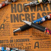 Warner Bros Set Of 6 Harry Potter Hogwarts Cartoon Style Gel Ink Pens Officially Licensed Medium Point Black Gel Ink Pens For Adults Journaling Drawing Writing And Office Supplies Great As Gifts And Stocking Stuffers