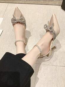 Zapatos de salón elegantes de tacón alto con detalle de lazo para mujer - Bajo - Ver 2