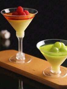 Pahare elegante din plastic pentru Martini, de 140 ml - potrivite pentru cocktailuri, șampanie și deserturi - reutilizabile, ideale pentru nunți, Ziua Îndrăgostiților și petreceri