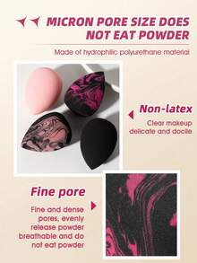 4PCS Makeup Sponge, Suitable For Cream And Powder Concealer, Loose Powder Makeup Applicator - Multicolor - View 5