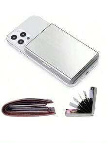 Stainless Steel Card Holder Men's High-End Stainless Steel Card Holder Wallet Card Holder Card Holder Credit Card Bank Card Wallet Business Card Box For Men Wallet Mini Wallet Purse Wallet Money Wallet