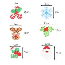 2/6pcs Santa Claus & Reindeer Fabric Patches, Non-Woven Christmas Series Candy Cane, Letter, Leaf Fabric Patches, DIY Clothing, Shoes, Hats Decoration