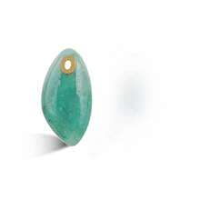 Natural Crystal Titanium Steel Oval Eye Shaped Pendant, DIY Jewelry Necklace Accessory