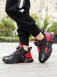 Spring/Summer Youth Sneakers Stylish Cool Running Shoes Boys Sports Shoes Spring And Autumn Leather Sneakers - Red - View 1