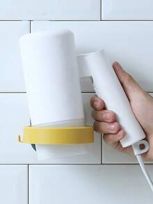 1个无孔吹风机架，多功能壁挂式浴室通风管道收纳架。新款壁挂式吹风机架。浴室收纳架，浴室储物架。家居日用品，方便实用。浴室配件，浴室装饰配件 - 彩色 - 查看 5