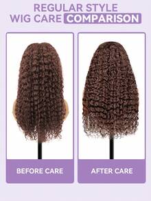 OQ Hair Wear Go Glueless Wigs Brown Color Water Wave 7x5 Zip Zag Pre-Cut Transparent Lace Wig 16-28 Inch 180% Density Pre-Plucked Hairline Stylish Frontal Human Hair Real Human Hair Wigs Wear And Go Glueless Wig Human Hair Free Gifts Free Shipping Halloween Costumes Human Hair Wigs Halloween Travel Essentials Y2K Turn Up Baddie Holiday Vacation For Women - S4 - View 8