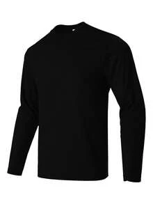 3-Pack Men's Performance Long Sleeve T-Shirt Men's Long-Sleeved T-Shirts, Breathable And Quick-Drying, Suitable For Fitness And Outdoor Leisure, Fishing, Golf, Outdoor Work - 白色+黑色+藏青 - 查看 2
