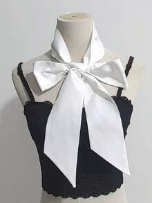 Women's Fake Tie Fake Collar Strap Bow Adjustable Temperament Versatile Bow Tie Versatility - 白色 - 查看 4