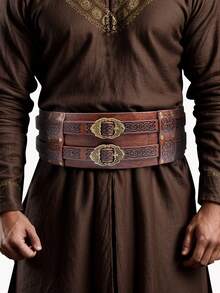 1 Stück Halloween Kostüm Mittelalter Wikinger Ritter breiter Gürtel Taille Abdeckung einzelne Schulter Rüstung Schulter Ecke COSPLAY Kostüm Zubehör