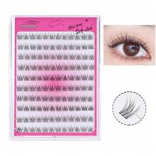 120 pezzi di agente per estensioni ciglie adesivo - Riccio C, lunghezza 10-12mm, stile naturale, riutilizzabile e facile da usare, adatto per principianti, kit fai-da-te per ciglie senza colla, trucco adatto ai principianti, ciglie facili da applicare, agente viscoso per estensioni ciglie, arricciante e valorizzante per le ciglie