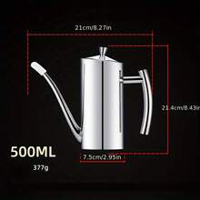 Stainless Steel Oil Pot 304 Kitchen European Style Pot Creative Cooking Oil Pot Leak-Proof 1000ML/700ML/500ML Upgraded Version - Silver - View 10