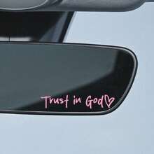 1pc Car Rearview Mirror Stickers ,Mirror Decal For Car, Waterproof Christian Car Accessories For Bottle Laptop Window Sticker Suitable For Car Rearview Mirrors, Water Cups, Mirrors